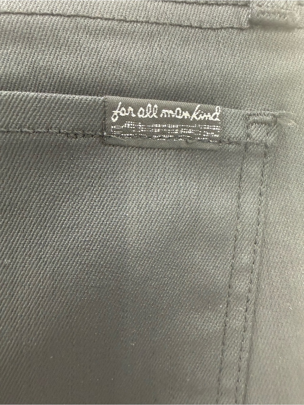 7 For All Mankind Gray/Black Jeggings Skinny Fit Zipper Detail Stretch Pants - Picture 7 of 13